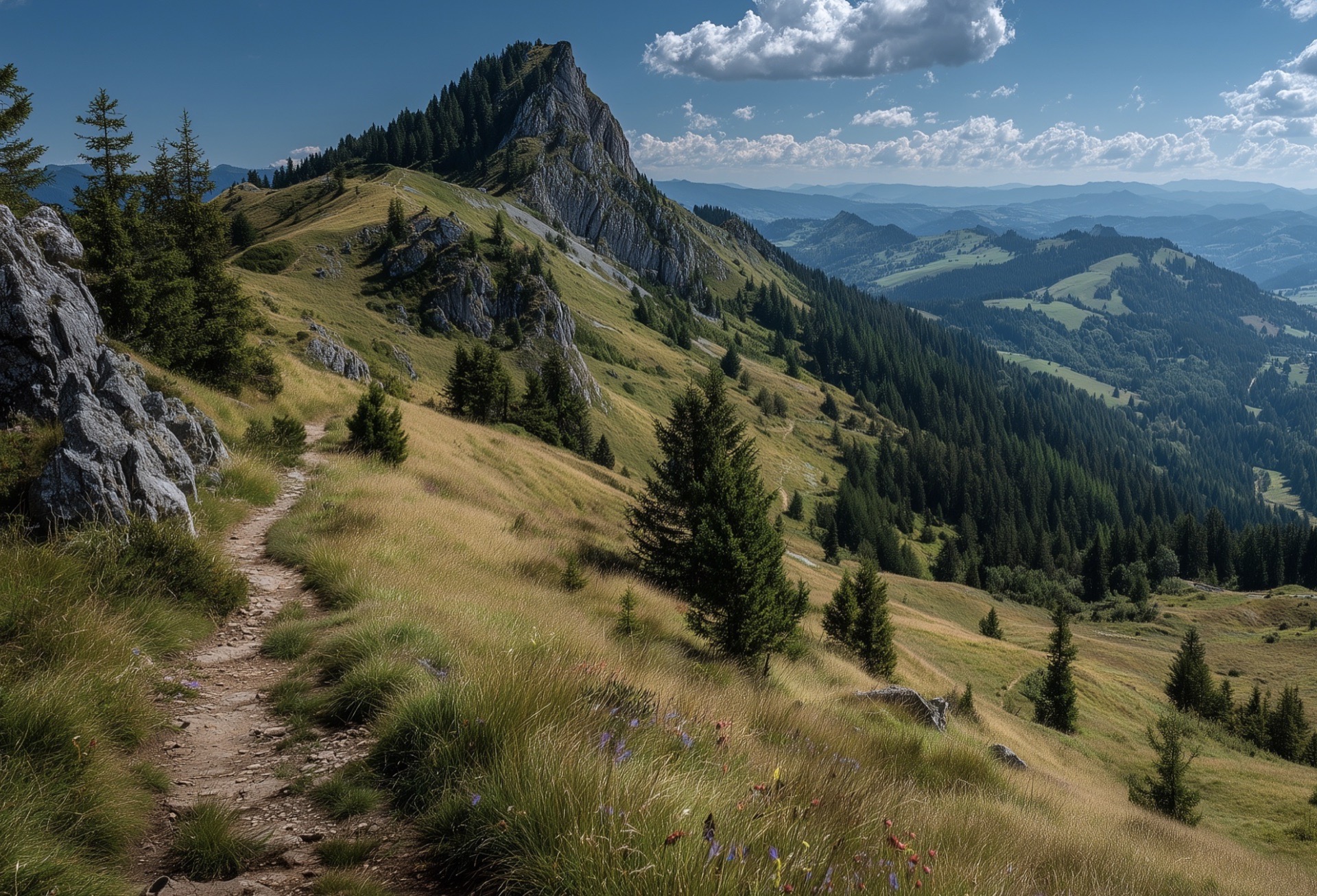 Wanderweg am Hang
